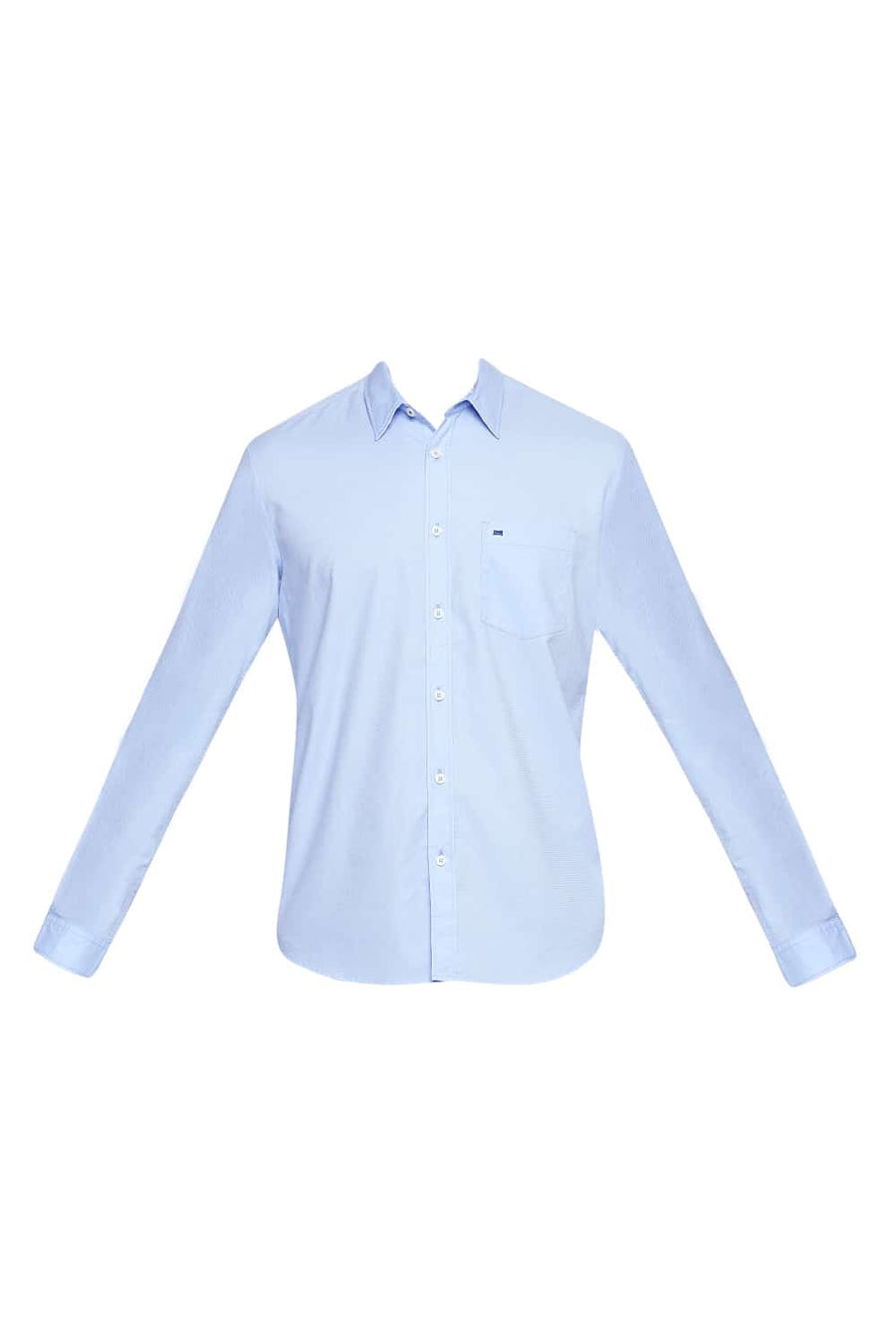 BASICS SLIM FIT DREAM BLUE DOBBY SHIRT