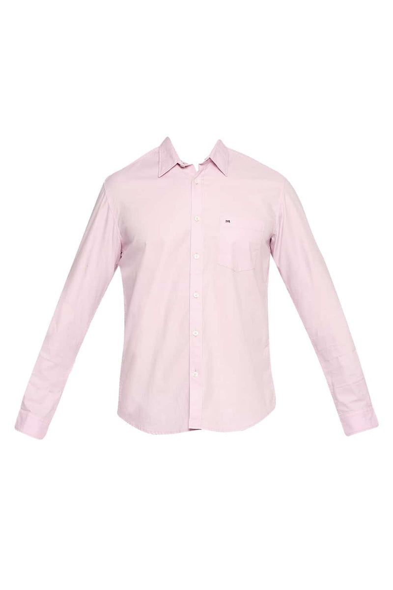 BASICS SLIM FIT DOBBY SHIRT