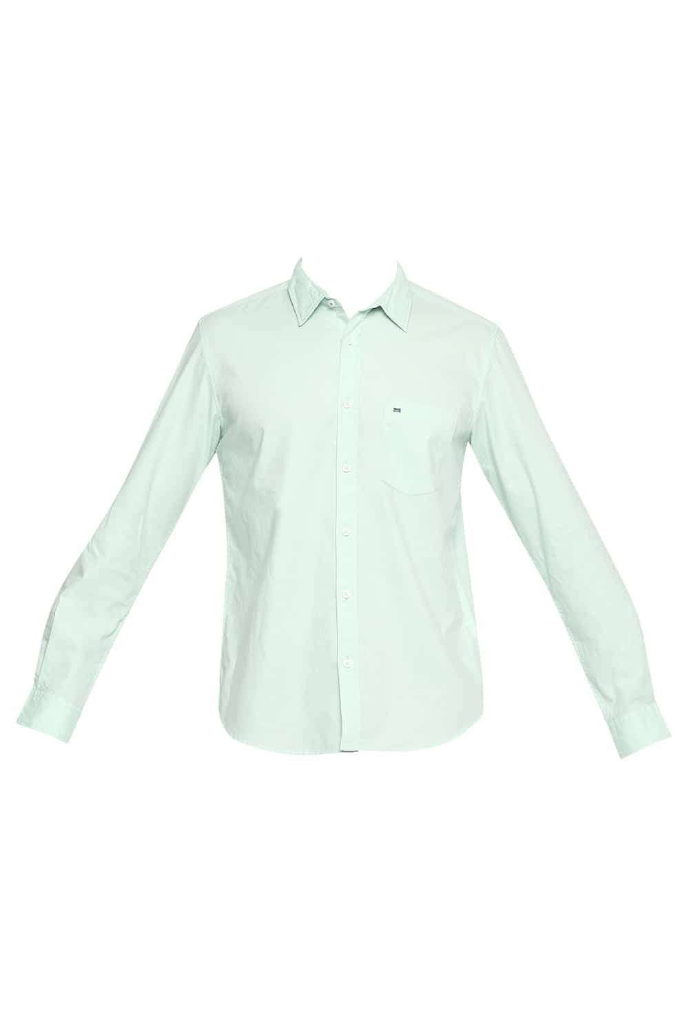 BASICS SLIM FIT DOBBY SHIRT