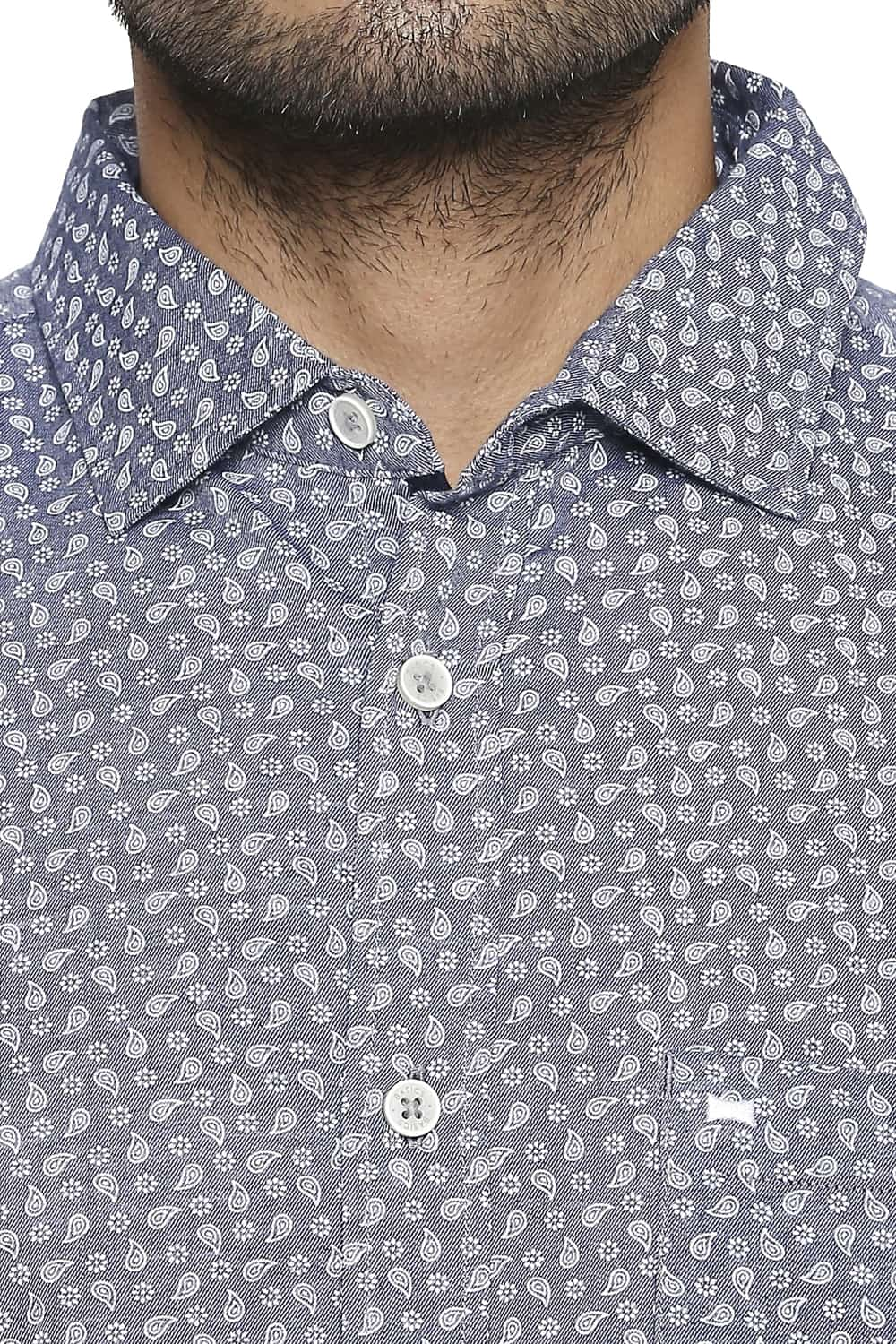 BASICS SLIM FIT PRINTED SHIRT