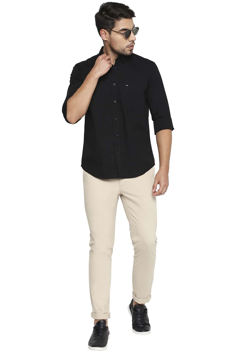 BASICS SLIM FIT STRETCH SHIRT