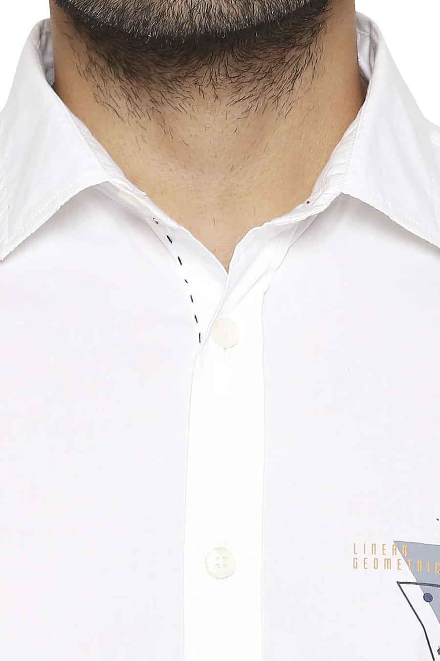 BASICS SLIM FIT BRIGHT WHITE STRETCH TREND SHIRT