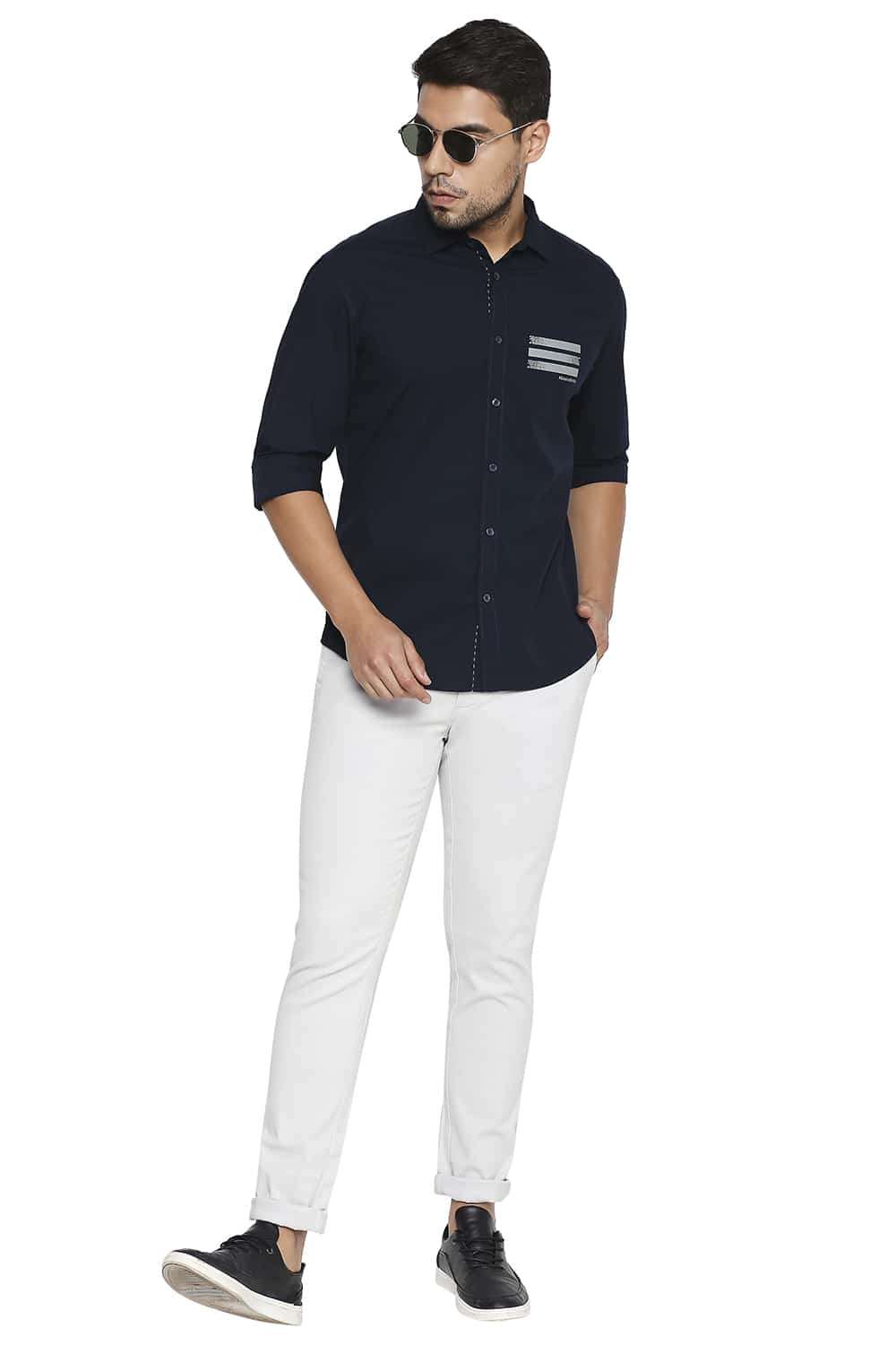 BASICS SLIM FIT STRETCH TREND SHIRT