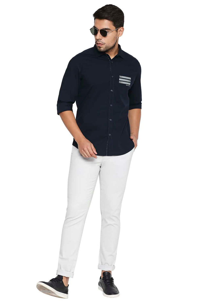 BASICS SLIM FIT STRETCH TREND SHIRT