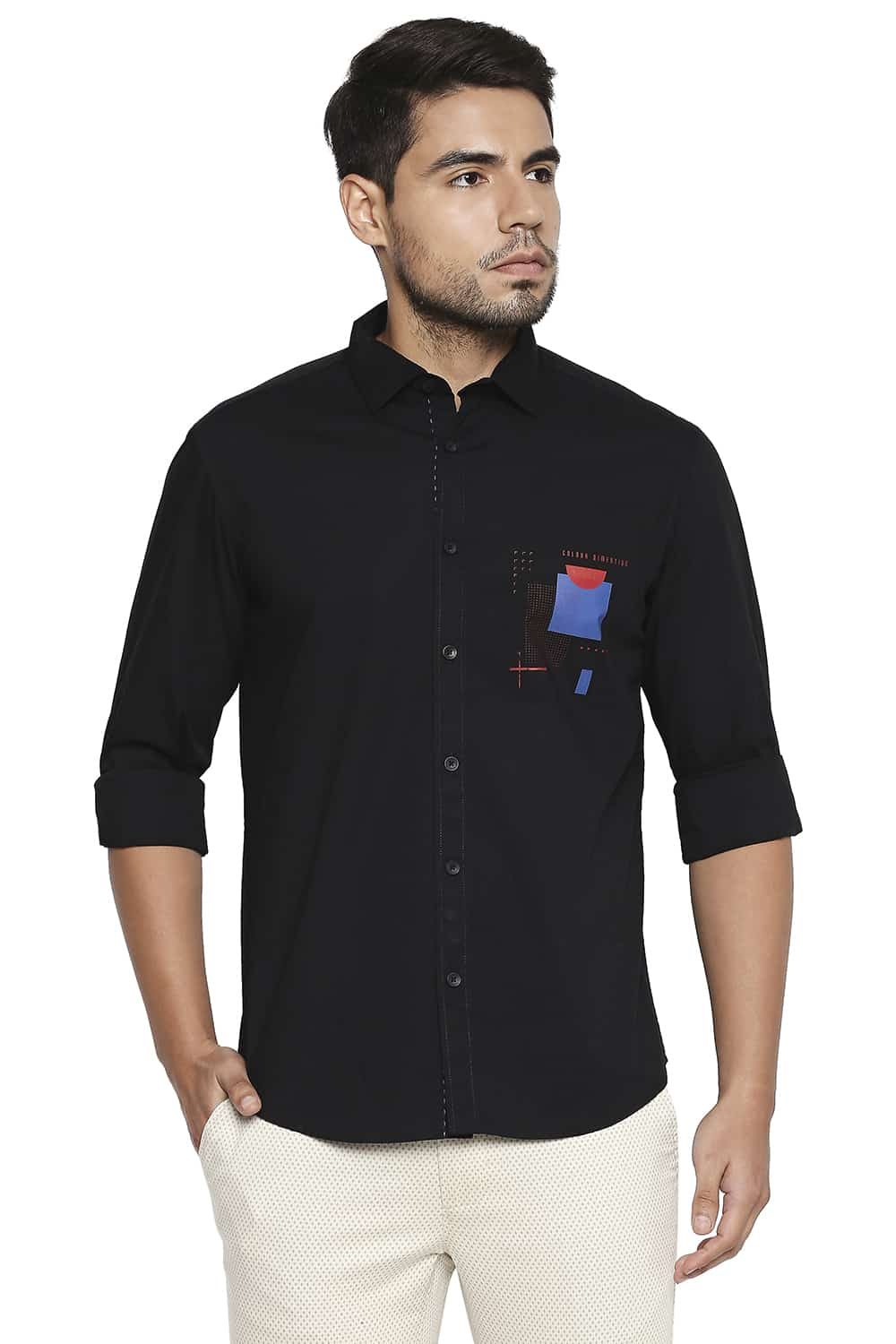 BASICS SLIM FIT STRETCH TREND SHIRT