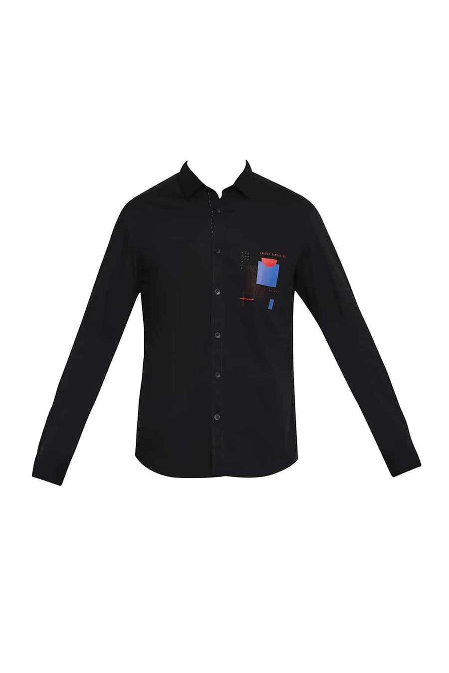 BASICS SLIM FIT MOONLESS NIGHT STRETCH TREND SHIRT