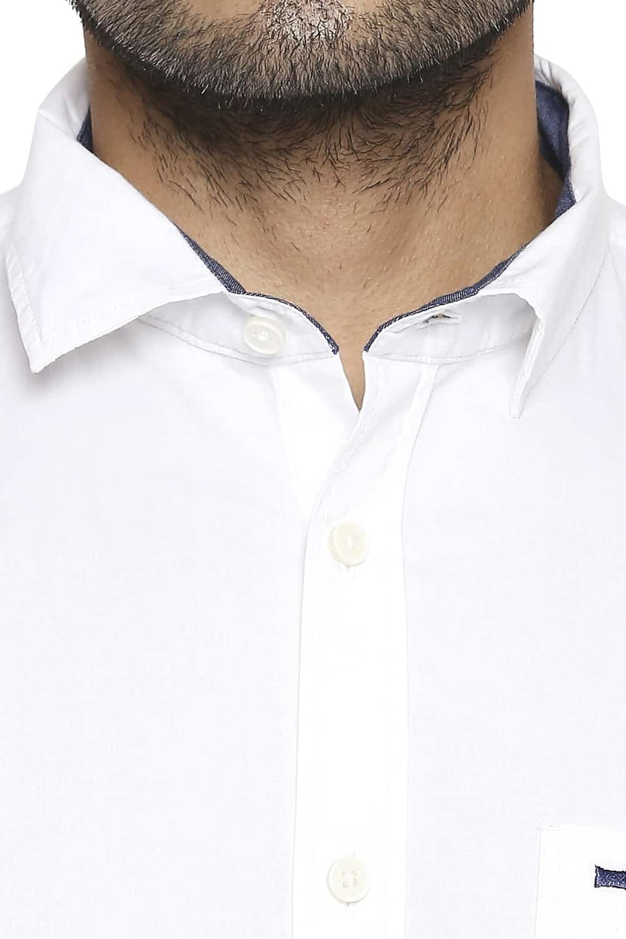 BASICS SLIM FIT BRILLIANT WHITE OXFORD SHIRT