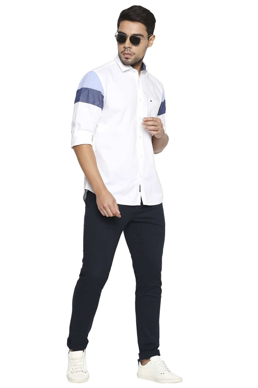 BASICS SLIM FIT BRILLIANT WHITE OXFORD SHIRT