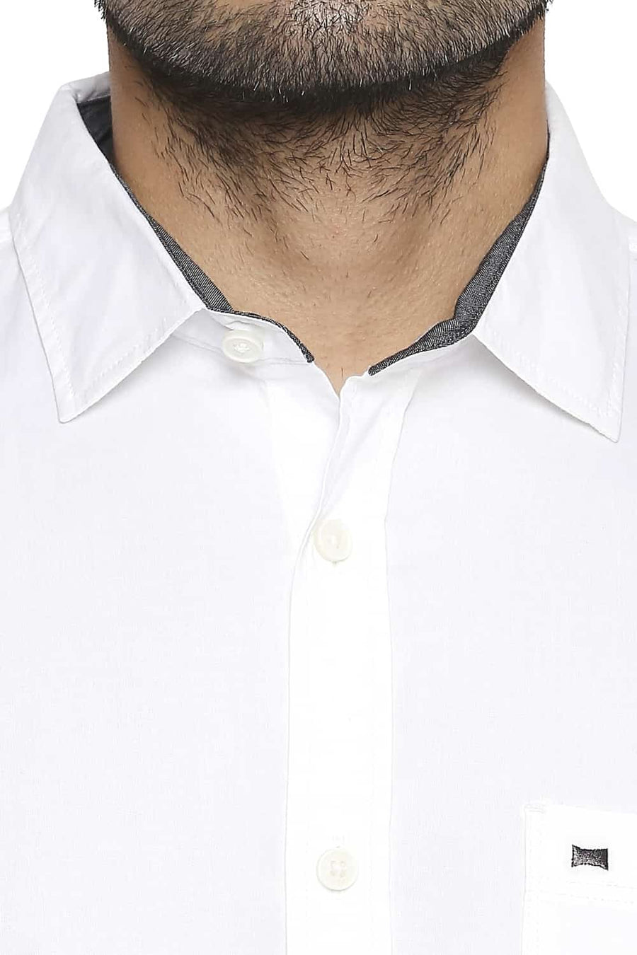 BASICS SLIM FIT BRILLIANT WHITE OXFORD SHIRT