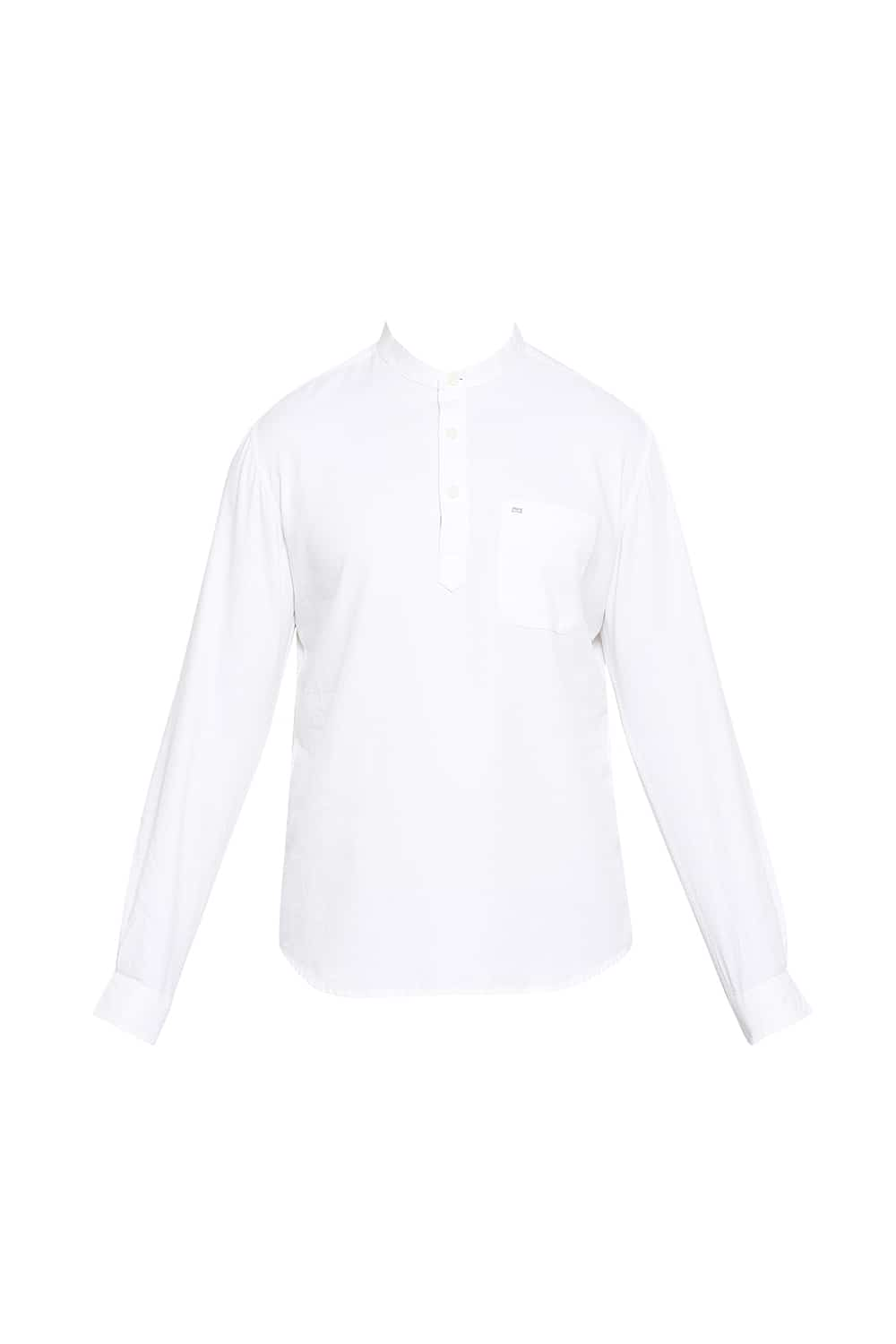 BASICS SLIM FIT DOBBY SHIRT