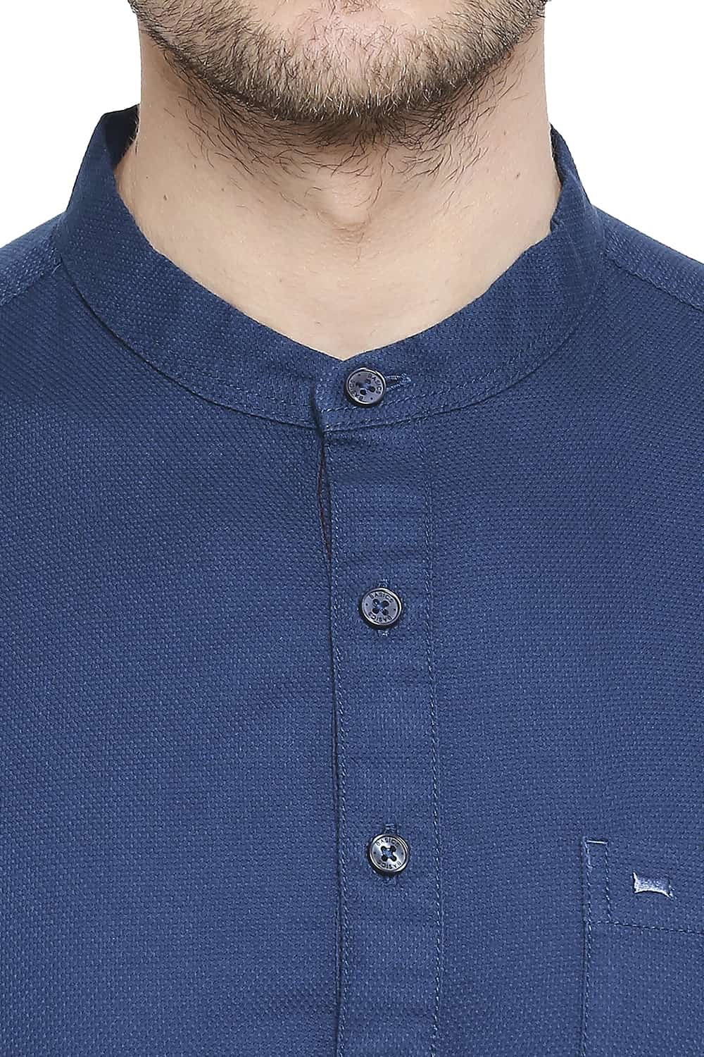 BASICS SLIM FIT DOBBY SHIRT