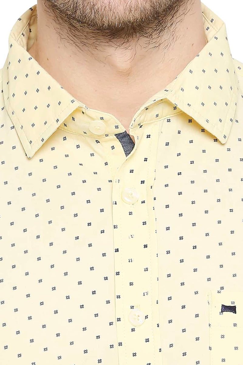 BASICS SLIM FIT PRINTED SHIRT