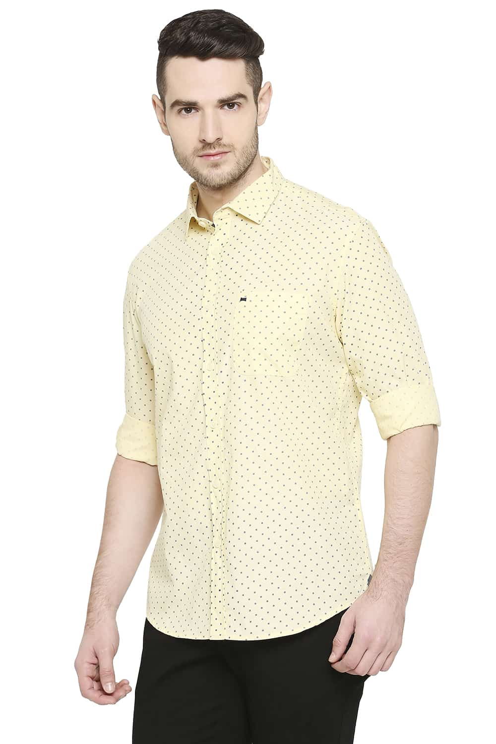 BASICS SLIM FIT PRINTED SHIRT