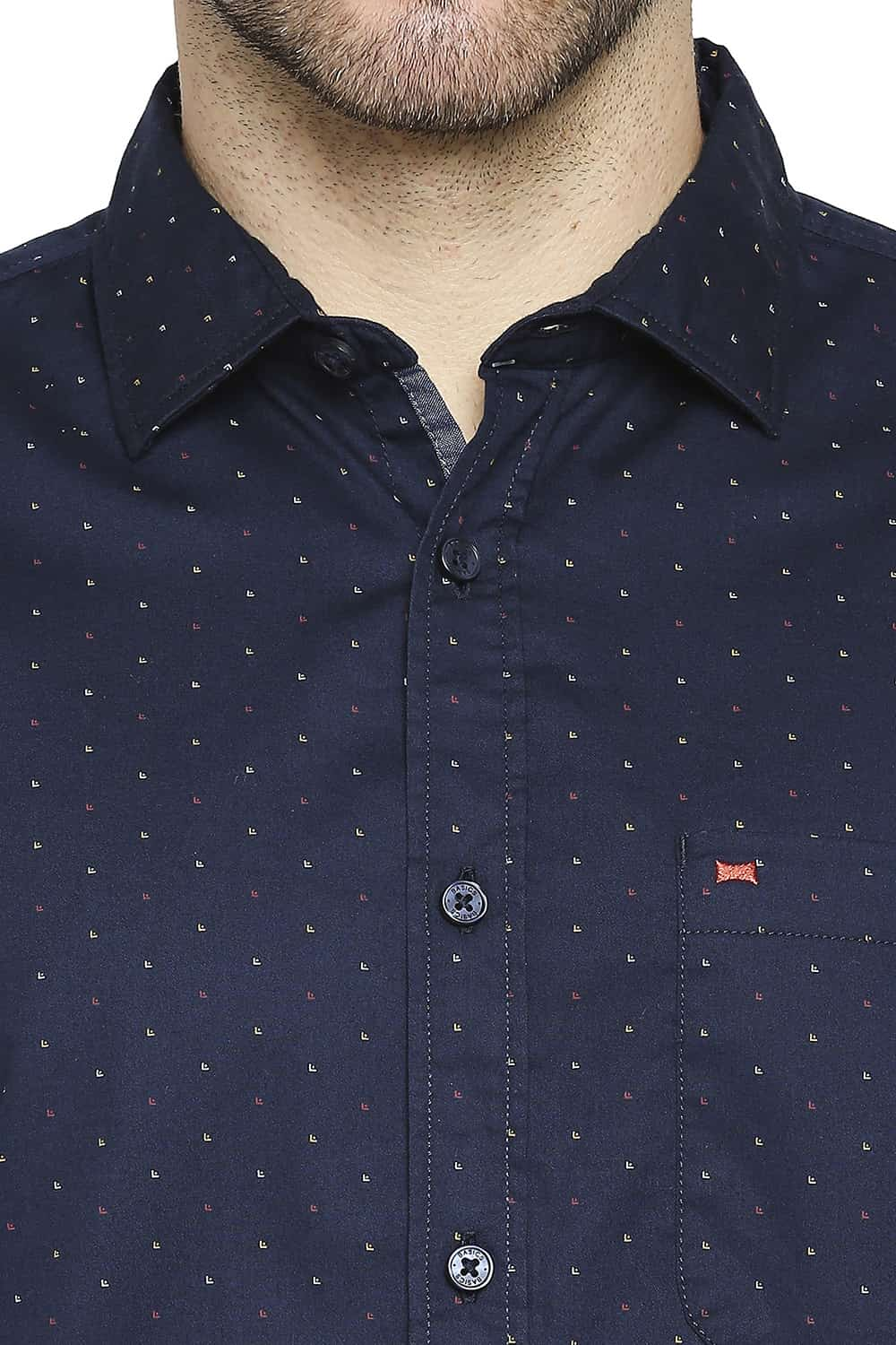 BASICS SLIM FIT PRINTED SHIRT