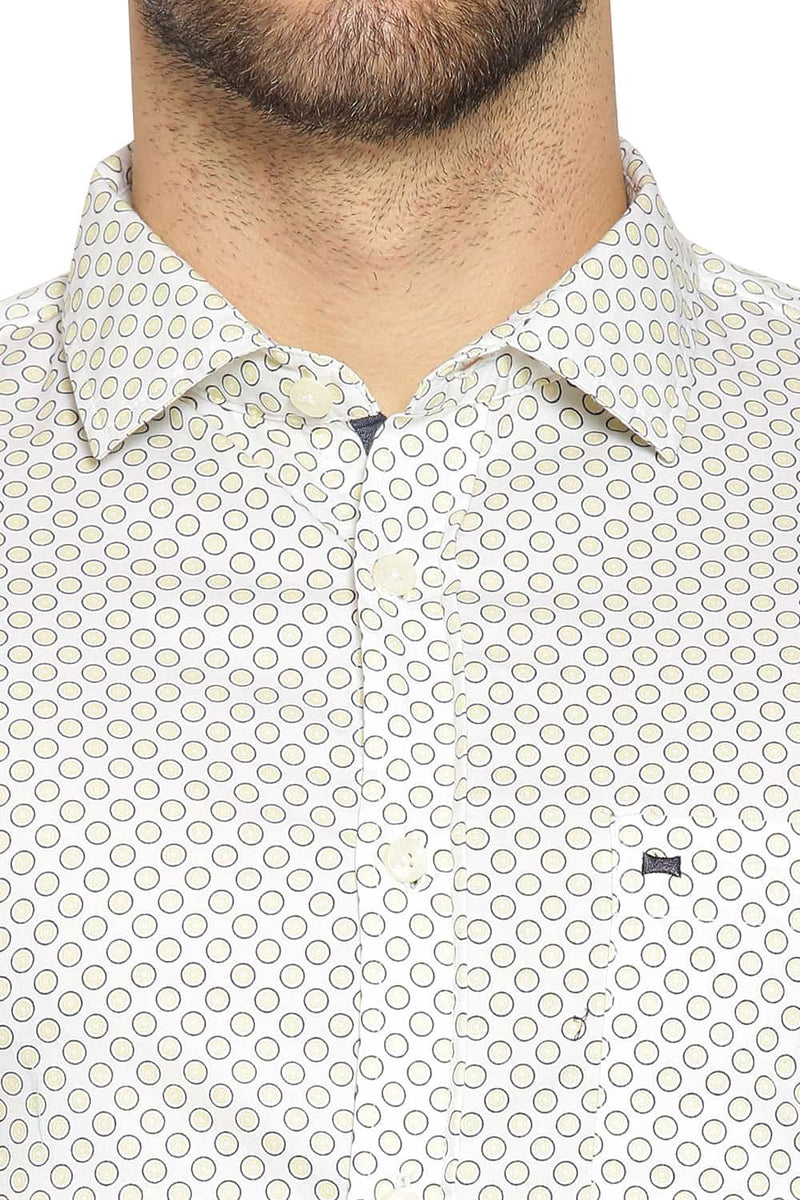 BASICS SLIM FIT PRINTED SHIRT