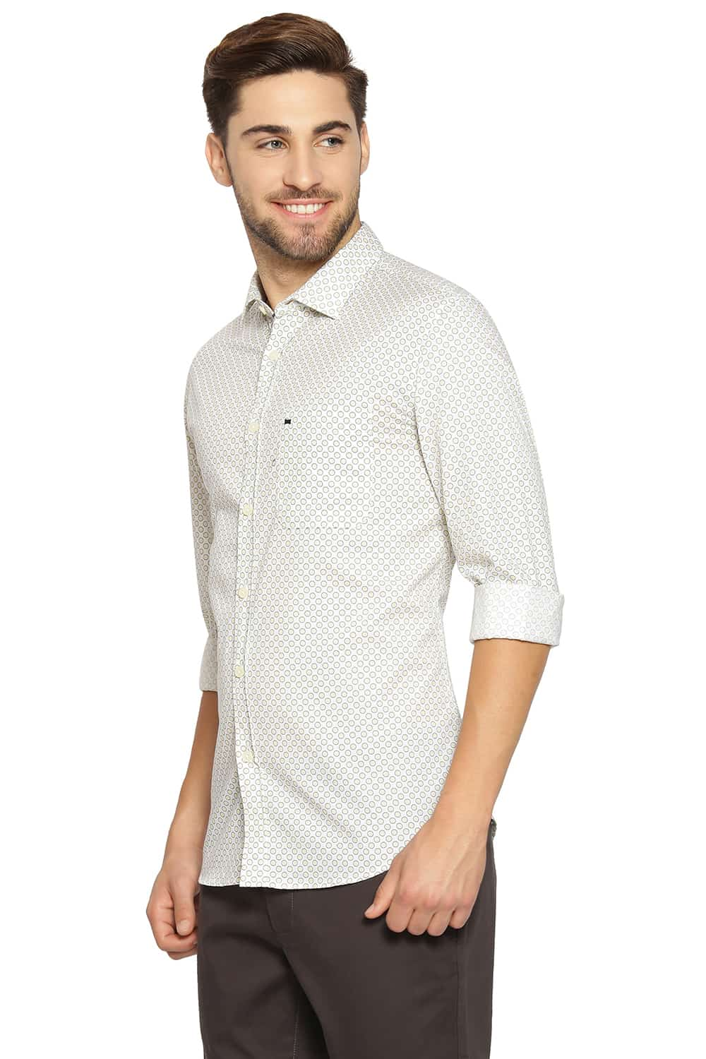 BASICS SLIM FIT PRINTED SHIRT