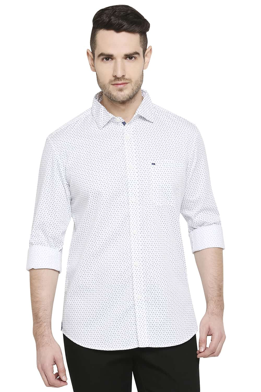 BASICS SLIM FIT PRINTED SHIRT