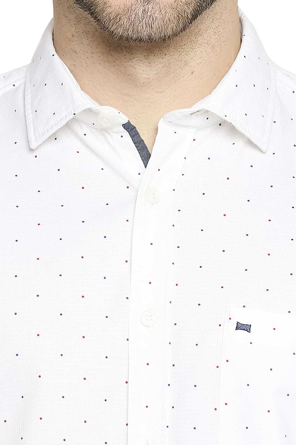 BASICS SLIM FIT PRINTED SHIRT