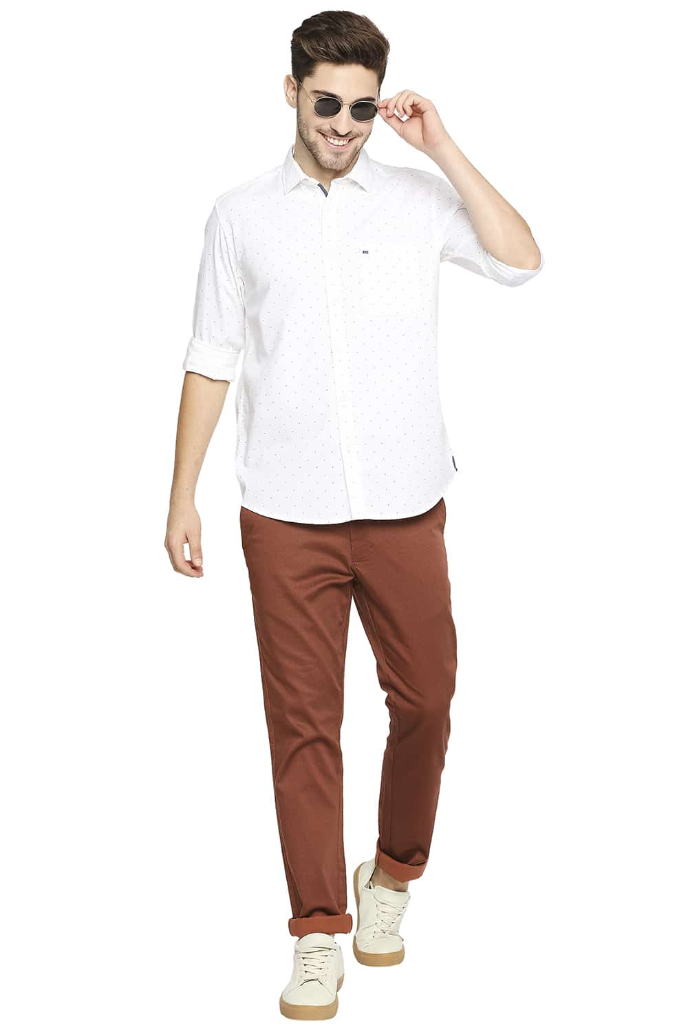 BASICS SLIM FIT PRINTED SHIRT