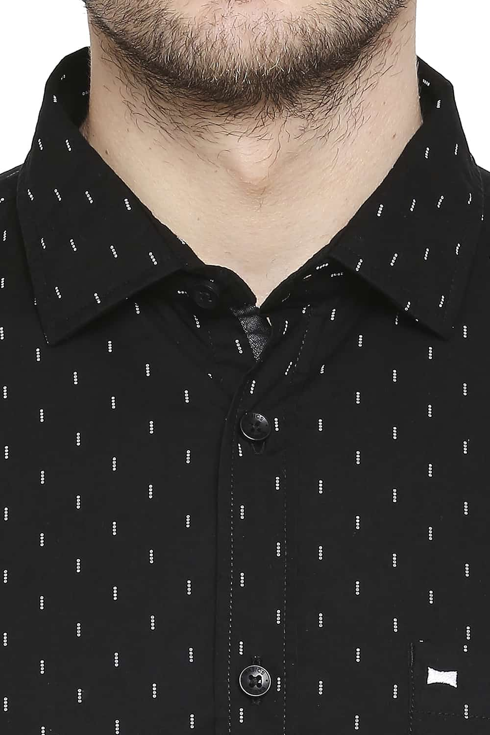 BASICS SLIM FIT PRINTED SHIRT