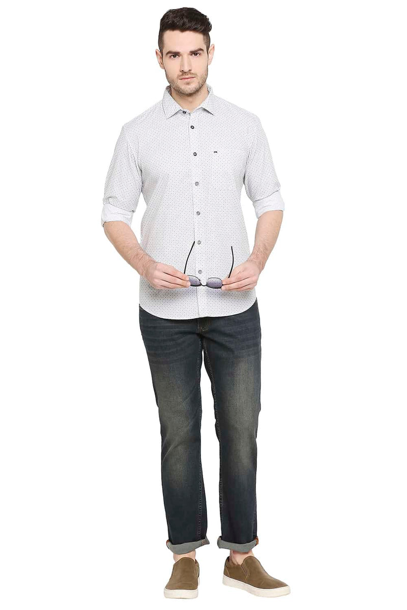 BASICS SLIM FIT PRINTED SHIRT