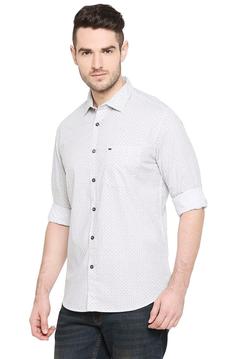 BASICS SLIM FIT PRINTED SHIRT