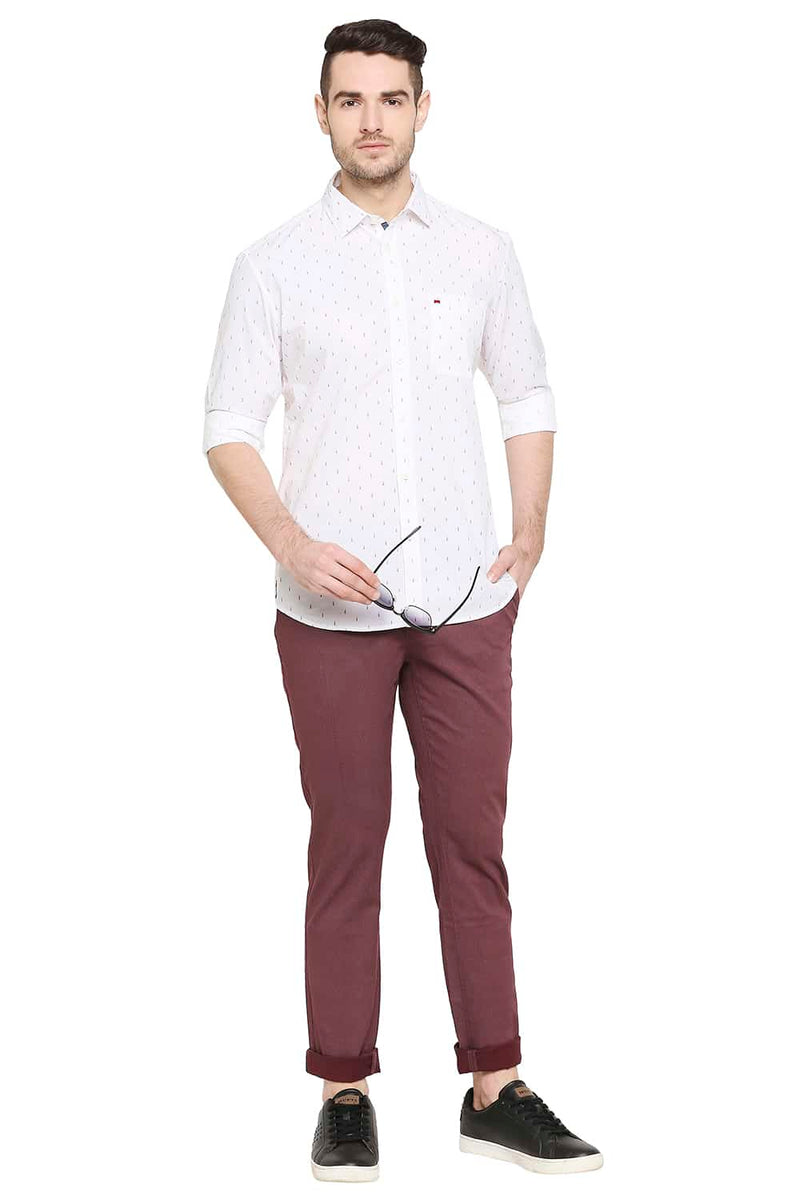 BASICS SLIM FIT PRINTED SHIRT