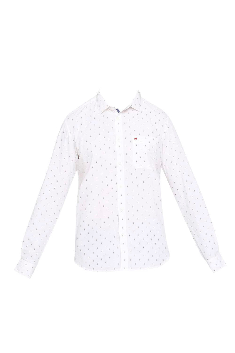 BASICS SLIM FIT PRINTED SHIRT