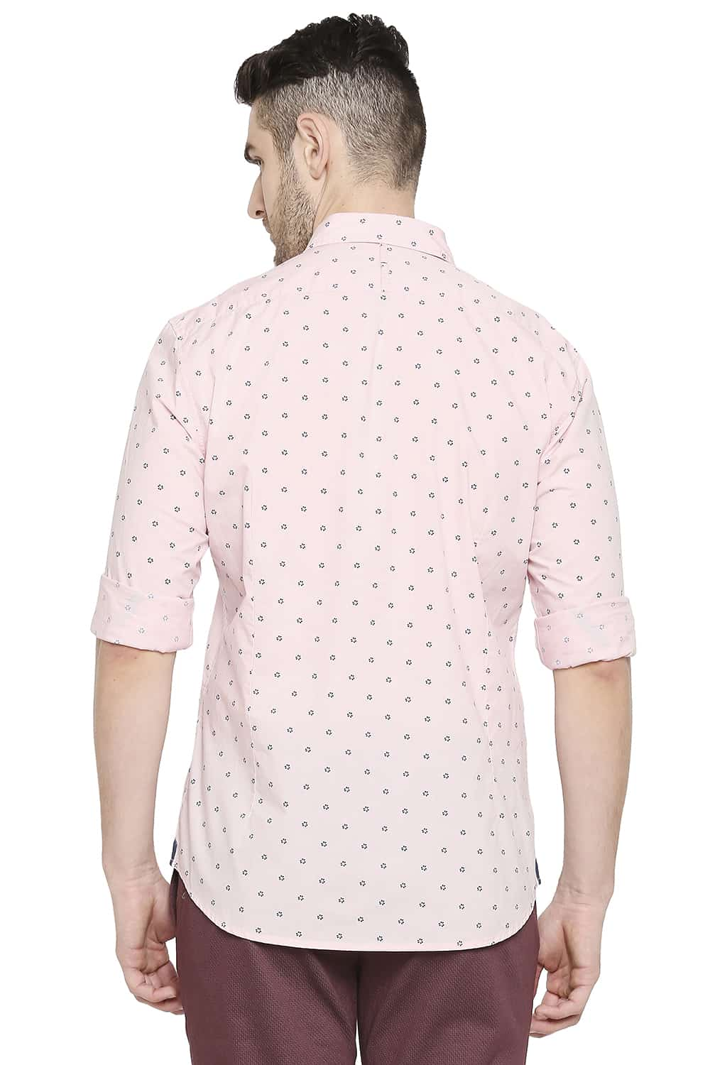 BASICS SLIM FIT PRINTED SHIRT