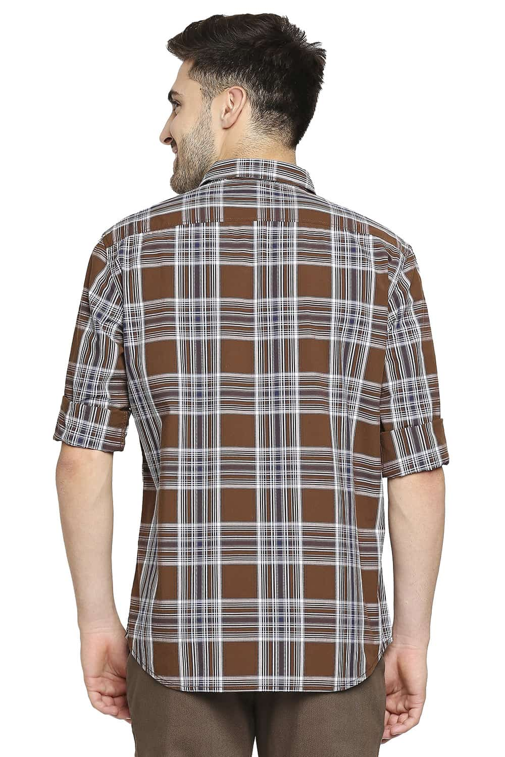 BASICS SLIM FIT CHECKS SHIRT