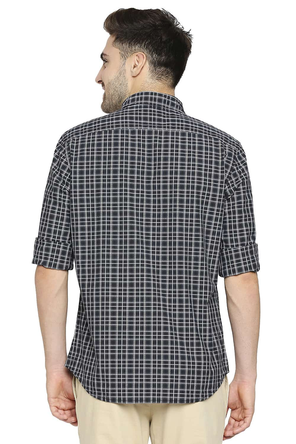 BASICS SLIM FIT CHECKS SHIRT