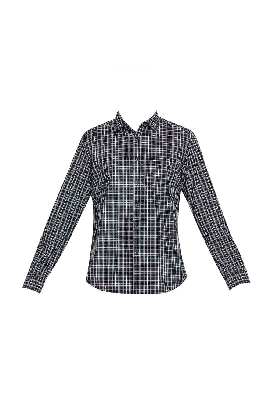 BASICS SLIM FIT BLACK NIGHTS CHECKS SHIRT