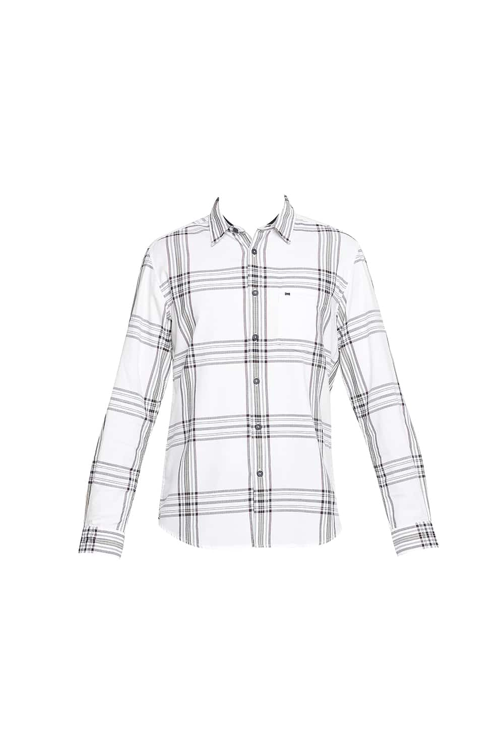 BASICS SLIM FIT TWILL CHECKS SHIRT