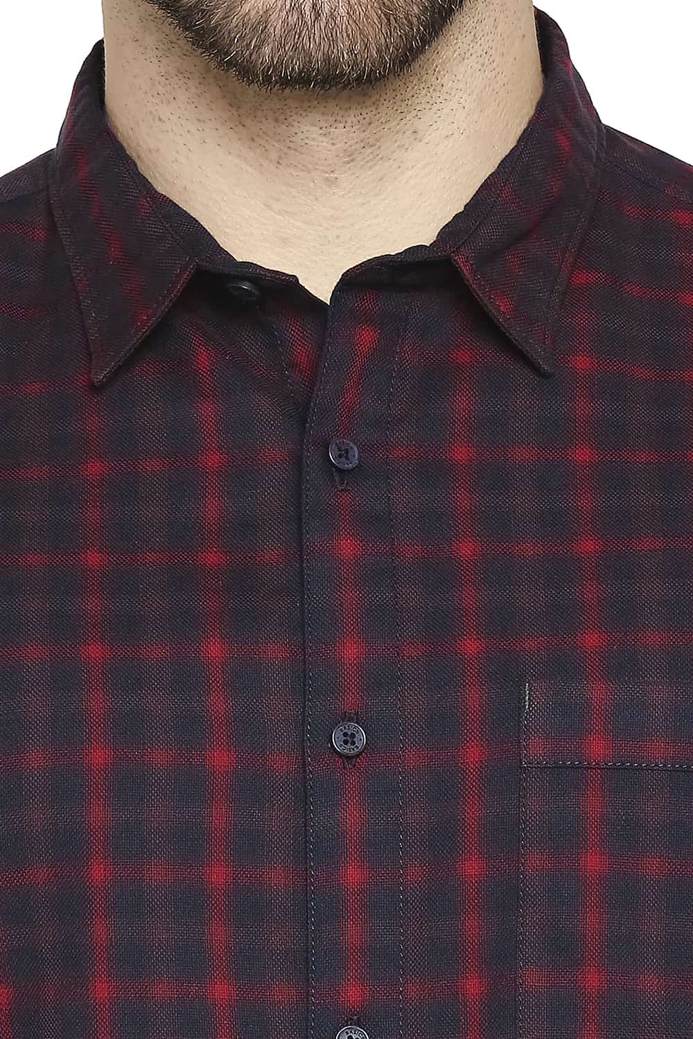 BASICS SLIM FIT OXFORD CHECKS SHIRT