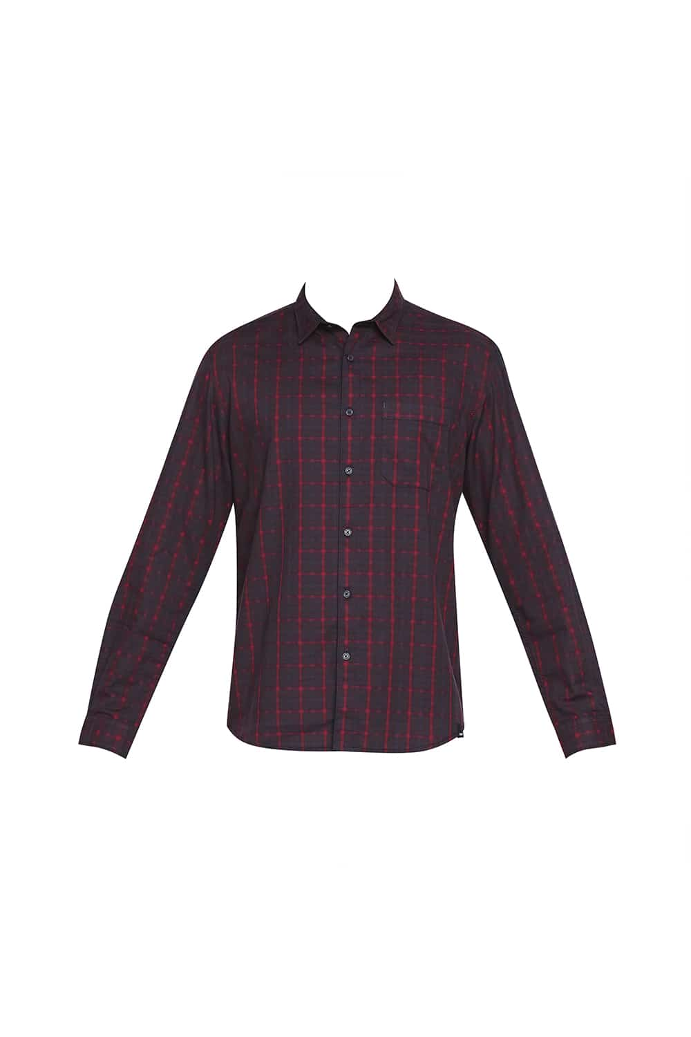 BASICS SLIM FIT OXFORD CHECKS SHIRT