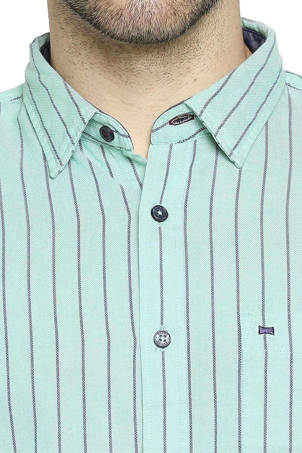 BASICS SLIM FIT STRIPE SHIRT