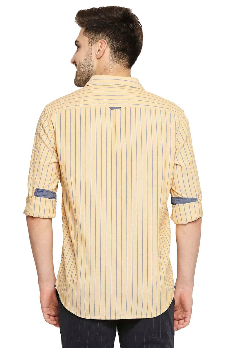 BASICS SLIM FIT STRIPE SHIRT