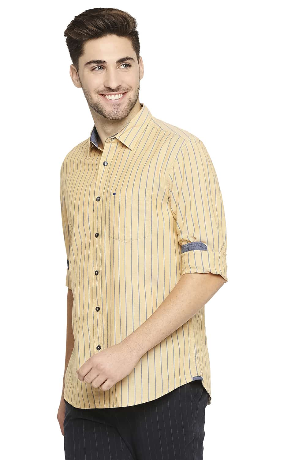 BASICS SLIM FIT STRIPE SHIRT