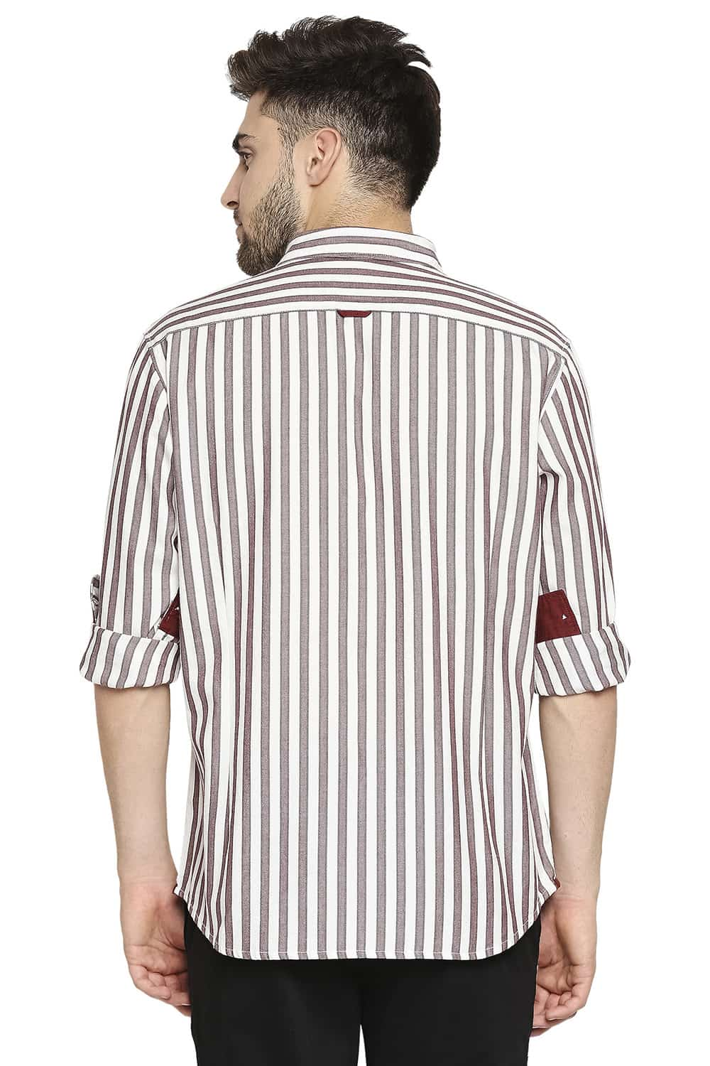 BASICS SLIM FIT STRIPE SHIRT