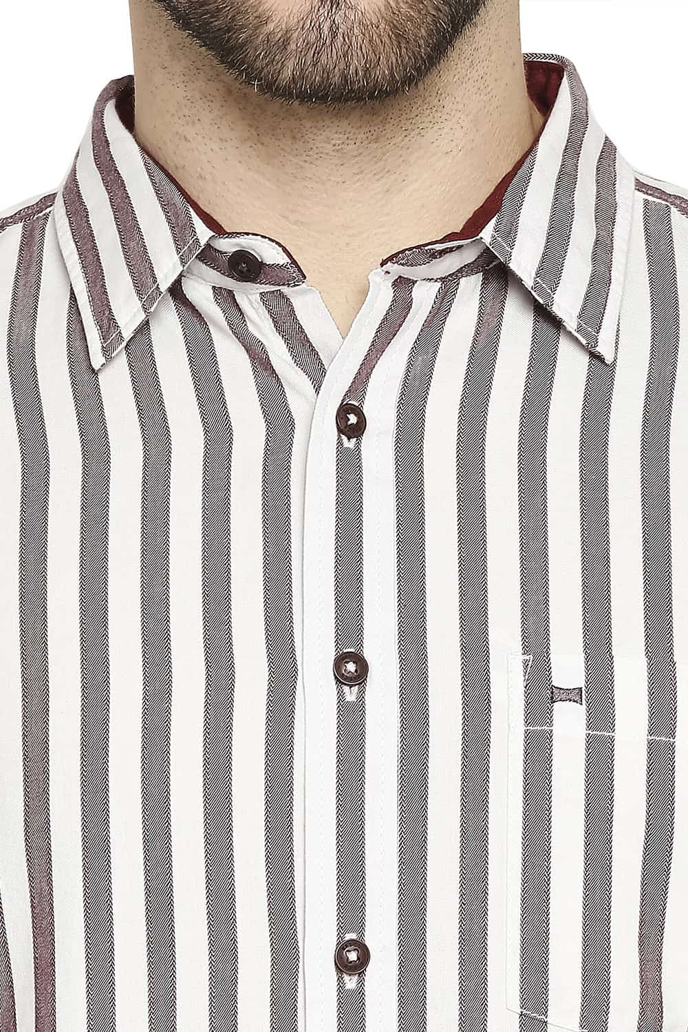 BASICS SLIM FIT STRIPE SHIRT