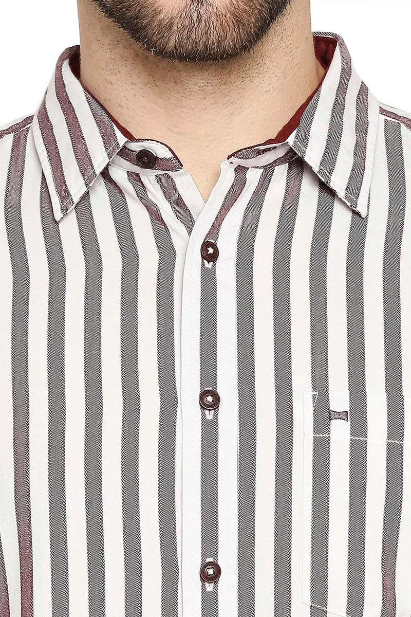 BASICS SLIM FIT STRIPE SHIRT