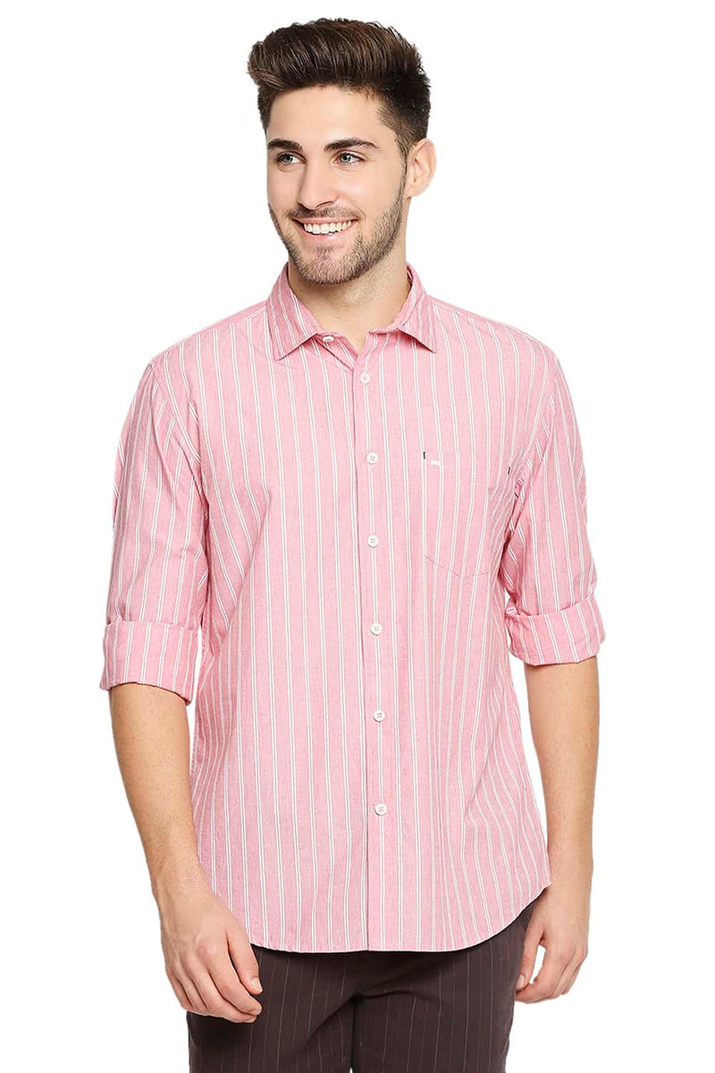 BASICS SLIM FIT STRIPE SHIRT