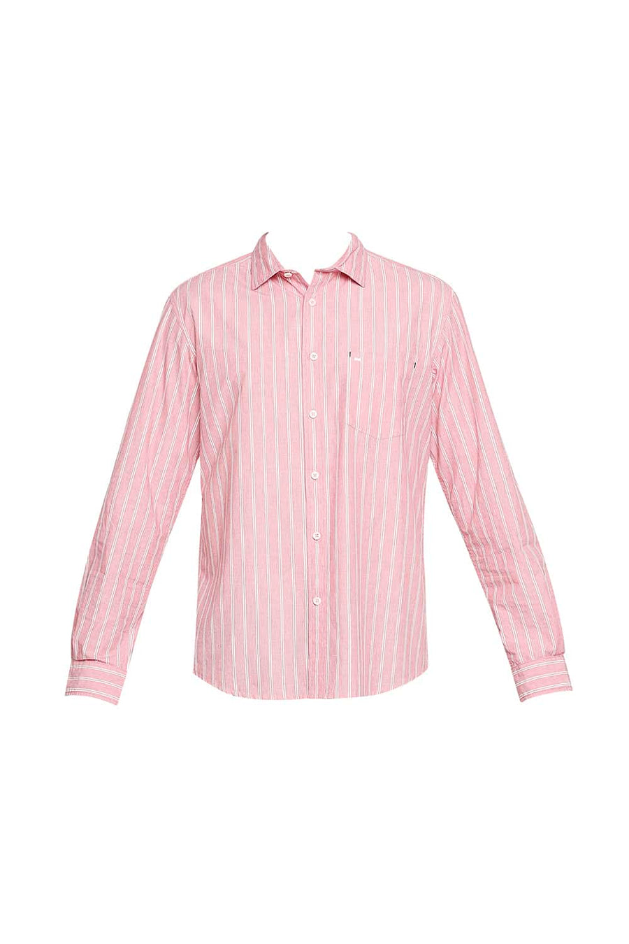 BASICS SLIM FIT PUREE RED STRIPE SHIRT
