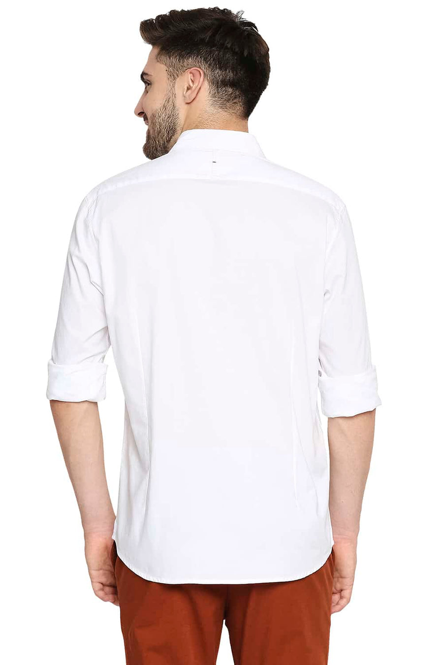 BASICS SLIM FIT BRILLIANT WHITE OXFORD SHIRT