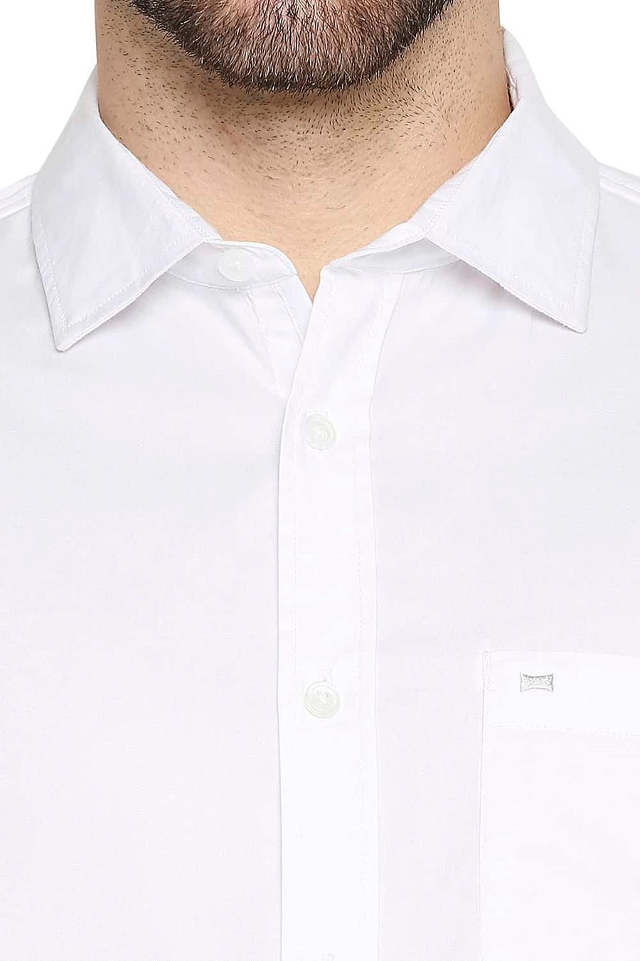 BASICS SLIM FIT BRILLIANT WHITE OXFORD SHIRT