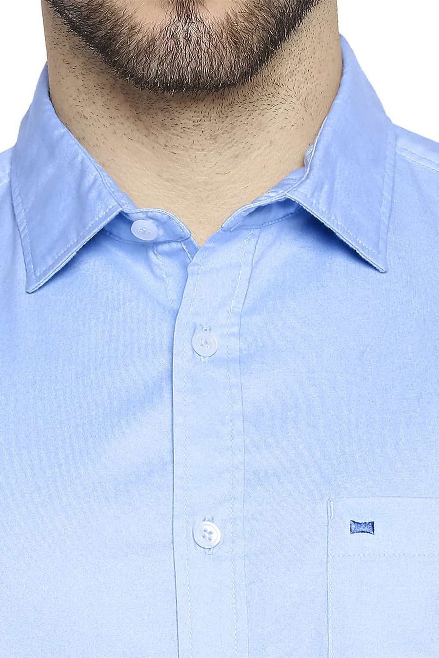 BASICS SLIM FIT PLACID BLUE OXFORD SHIRT