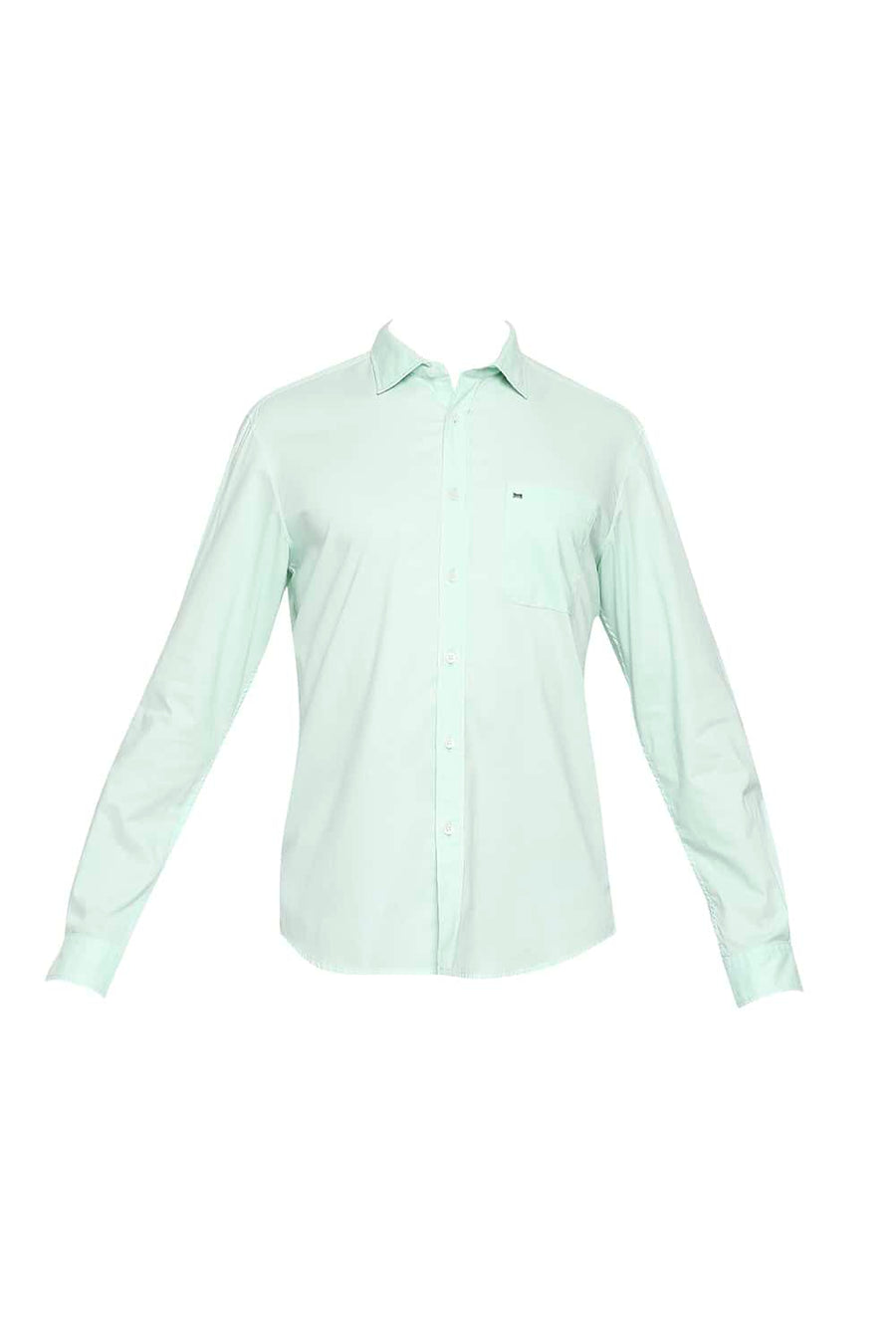 BASICS SLIM FIT BAY GREEN OXFORD SHIRT