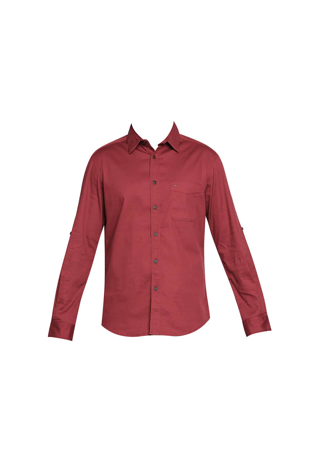 BASICS SLIM FIT DOBBY STRETCH SHIRT