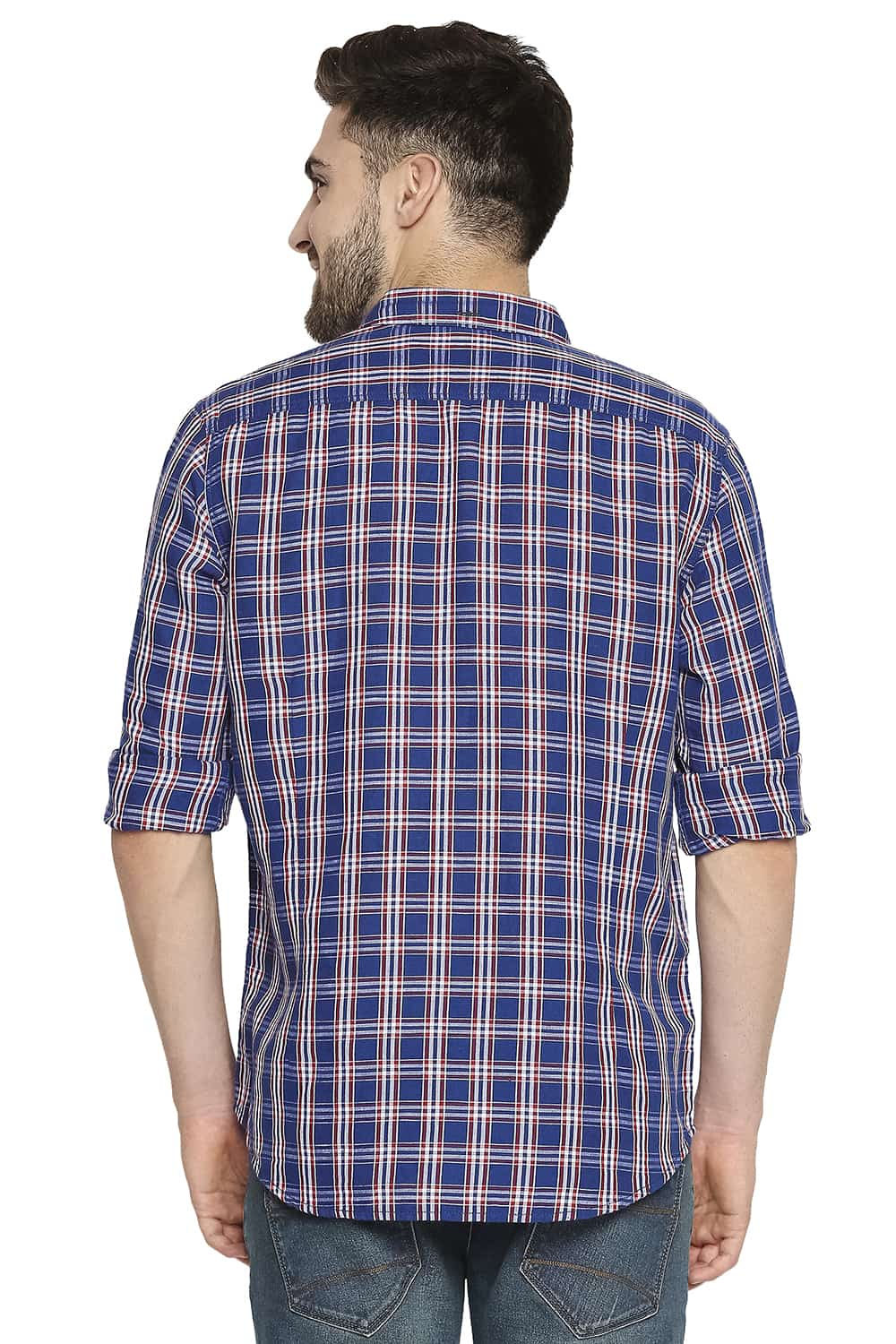 BASICS SLIM FIT CHECKS SHIRT