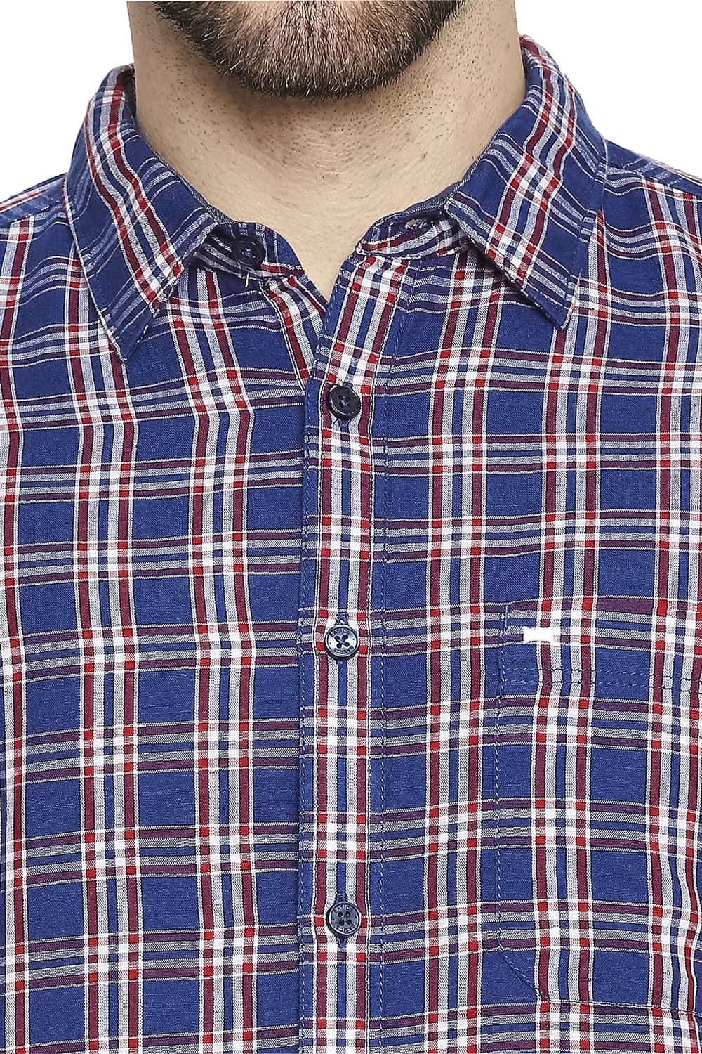 BASICS SLIM FIT CHECKS SHIRT